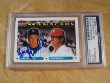 BUCK SHOWALTER SIGNED AUTOGRAPHED 1993 TOPPS ML MANAGERS CARD #510 YANKEES PSA