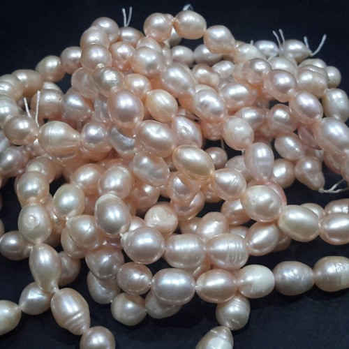 Perla de agua dulce cultivada Nat, ovalada 8-12x7-8 mm, ciruela, 39 piezas vendedor de onzas gratis - Imagen 2 de 3