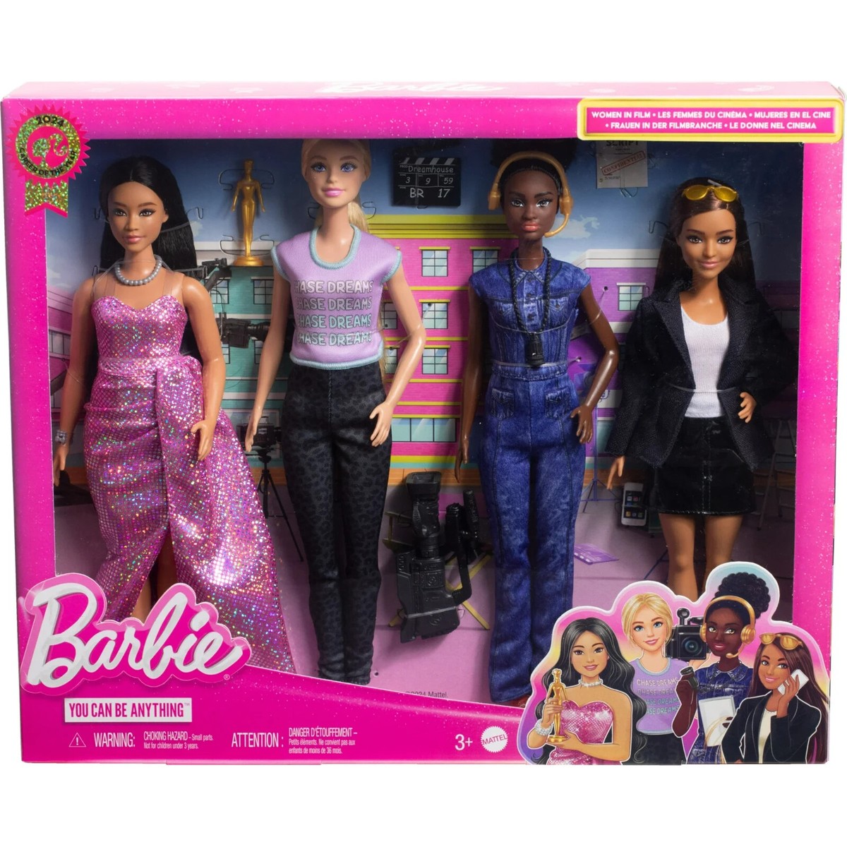MATTEL Barbie Careers Women in Film Set Of Dolls HRG54 MINT