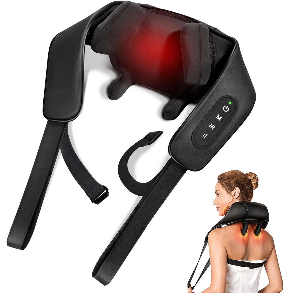 Schulter Nacken Rücken Massagegerät mit Wärme, Shiatsu Nackenmassagegerät