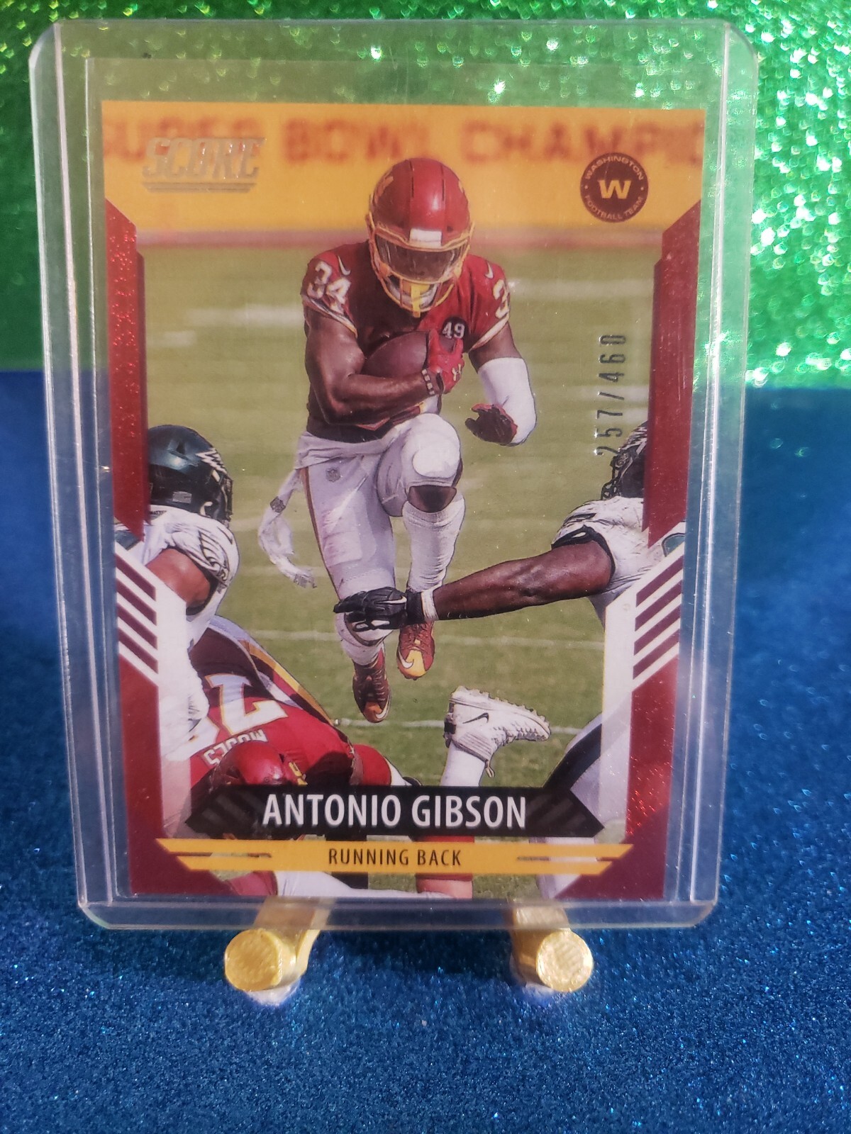 Antonio Gibson 2021 Panini Score Red Foil #257/460 Washington Football Team SP