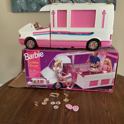 Barbie Golden Dream Motor Home Camper #2555 With Original Box (Not