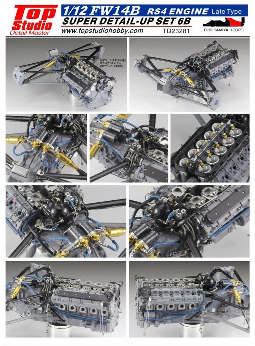Top Studio 1:12 F1 Williams FW14B Late Engine Super Detail Top Studio 1:12 F1 Williams FW14B Late Engine Super Detail