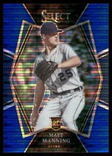 2022 Panini Select #114 Matt Manning Blue Pulsar SN,RC #/9