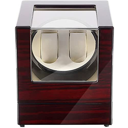 Uten watch winder Scatola orologio a carica automatica in legno per 2 (p2H)
