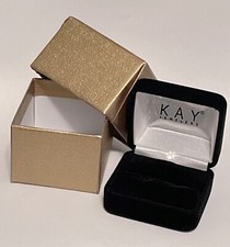 KAY Jewelers Velvet RING Presentation Box & Dustbox (ONE  EMPTY)~NEW