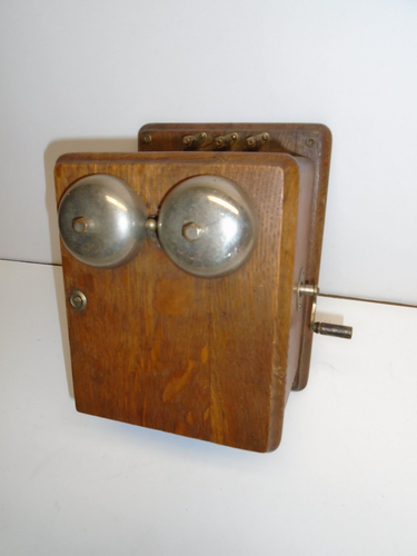 Antica SCATOLA SUONERIA TELEFONO "KELLOGO - Chicago" rovere - datata 9-4-1912, per ricambi - Foto 1 di 14