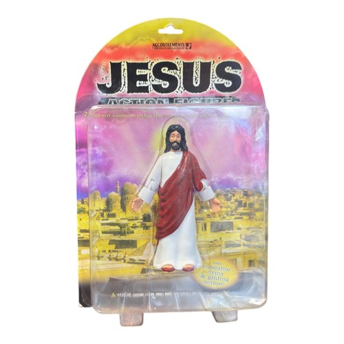 2001 Accoutrements Toy Jesus Christ Action Figure Poseable Arms Gliding Action