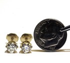 EGL GIA 14k yellow gold 1.42ct SI2 SI1 G J round diamond 6 prong stud earrings — photo 8