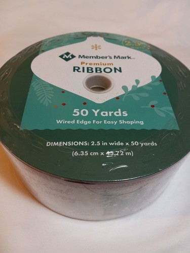 Christmas Ribbon Wired Edge Fifty Yards Members Mark Special Delivery Truck Tree - Picture 4 of 5