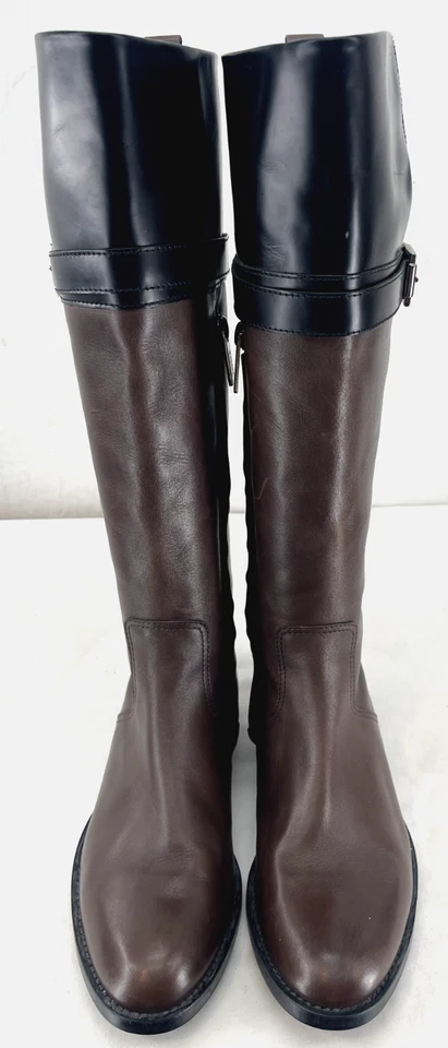 Tods Leather Brown Tall Knee High Buckle Zip Pull-On Boots Girls US 3 EU 34.5 - Image 4 of 4