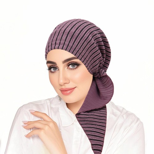 Muslim Women Hijab Hats Turban Head Cover Caps Bonnet Elastic Cancer Chemo Cap - Picture 10 of 24