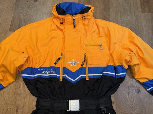 Bogner Ski Suit Snowsuit One Piece Snow Bib Vintage 90s Mens Medium 40 Long Tall - Picture 9 of 24