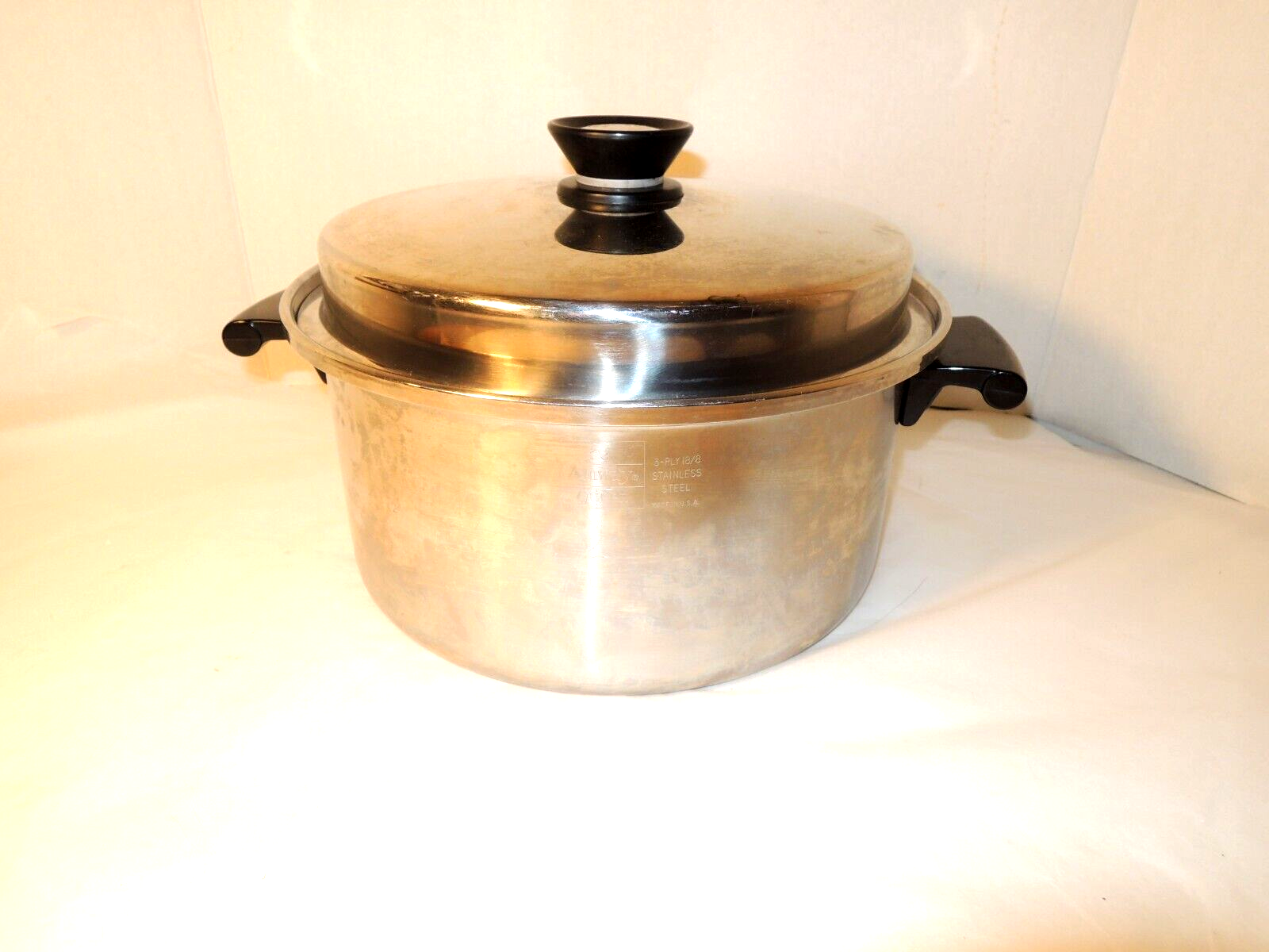 Amway Queen 6 Quart Dutch Oven Stock Pot 3 Ply 188 Stainless Steel w