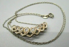 925 sterling silver necklace 21" with slide pendant 2.9g