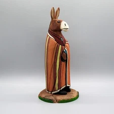 NAVAJO FOLK ART-DONKEY IN NAVAJO BLANKET by RAY & ORLEEN LANSING-NATIVE AMERICAN