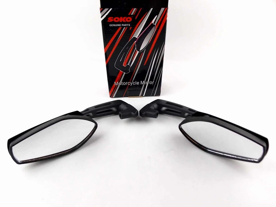 ESPEJOS RETROVISORES SUZUKI GS250T 80-81 NEGRO M SOKO Foto 3 de 4