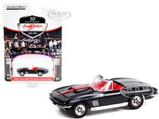 1967 CHEVROLET CORVETTE CONV. BLACK BARRETT JACKSON 1/64 CAR GREENLIGHT 37240 A