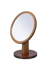 10 Brown Round Framed Makeup Shaving Tabletop Mirror