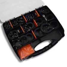 RUBBER LINED STAINLESS STEEL P CLIPS | W4 304 | MIKALOR EPDM | Assortment Boxes