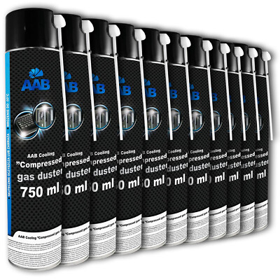11 X AABCOOLING DRUCKLUFTSPRAY 750 ML AIR DUSTER REINIGUNG DRUCKLUFTREINIGER