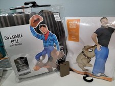 2-pack Adult Inflatable Costumes | Man-eating Bulldog & Bull | New