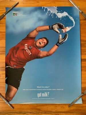 got milk? Tony Meola Poster Original Full Size 24 1/2 x 19 1/4 NEW 2000