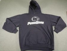 Vintage Penn State Nittany Lions Hoodie Mens Medium Blue NCAA Football Lee