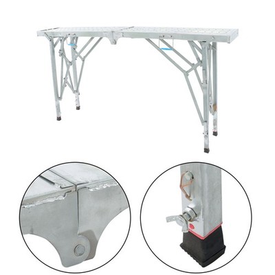 1.8m Aluminum Alloy Portable Folding Scaffold Work Platform Adjustable Height