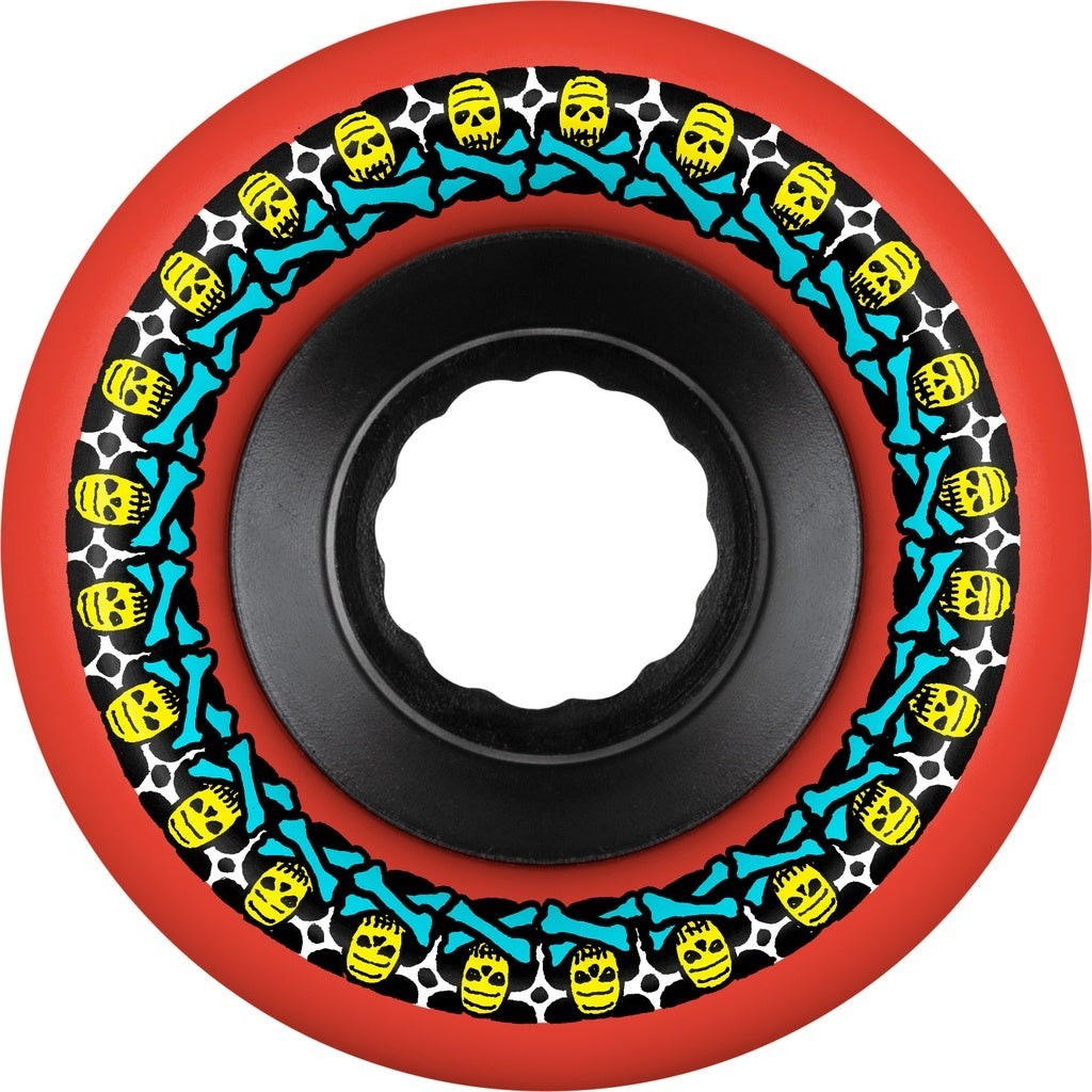 🔥🔥 New Bones ATF Rough Riders Skull and Bones Red Skateboard Wheels 56mm 80a