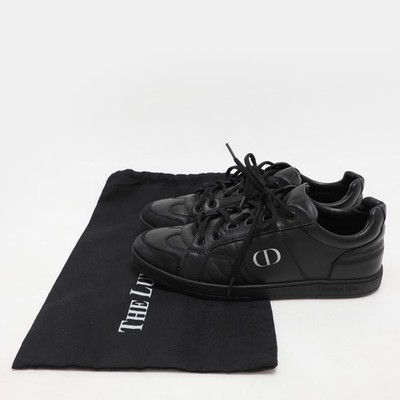 Dior Black Leather CD Low Top Uniform Sneakers Size 39 | eBay