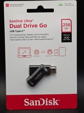 New SanDisk Ultra Dual Drive Go 256GB USB Type-C Drive SDDDC3-256G-AW46