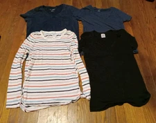 WOMANS' Sized Small SHIRTS Lot (4) Mixed Brands & Styles *See Description, Pics*