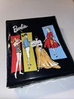 Vtg 1961 Mattel Barbie Black Double Doll Carrying Case With Mini Vtg Dolls