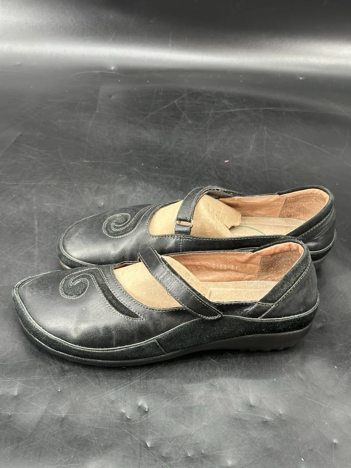 Zapatos Mary Jane NAOT Matai para mujer de gamuza negra/cuero negro talla 41 Foto 3 de 4