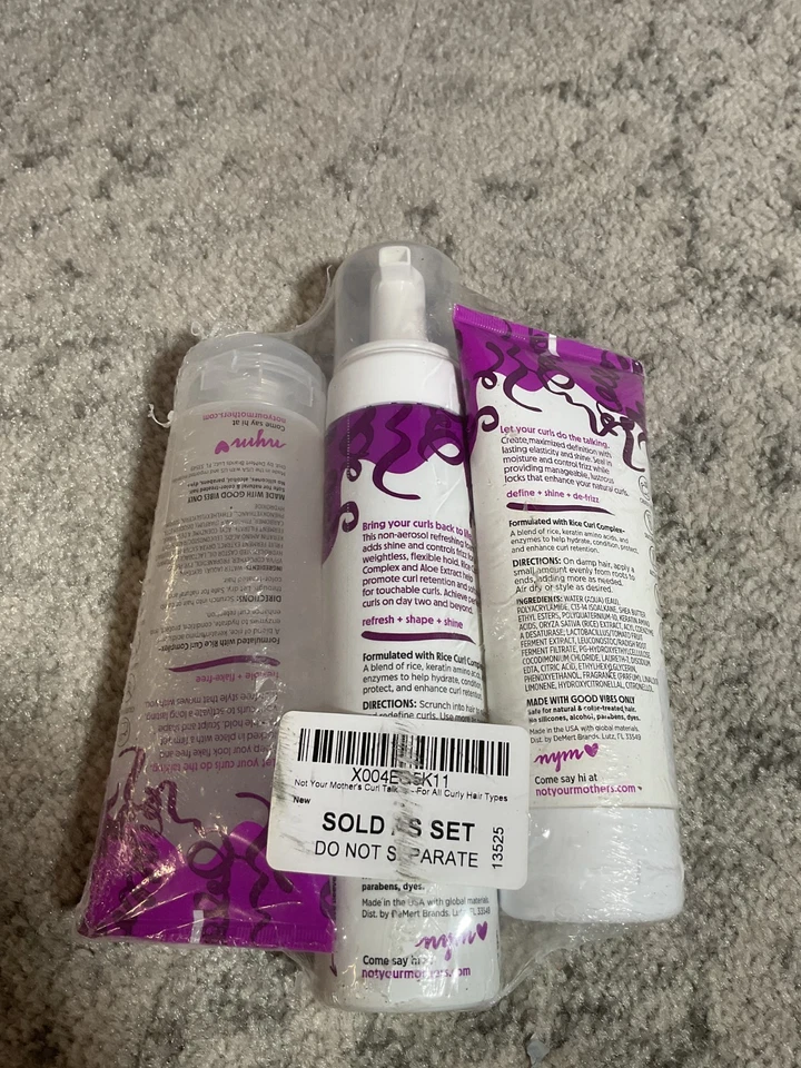 Mini set de peinado de 3 piezas Not Your Mothers Curl Talk To Go gel mousse crema Foto 2 de 2