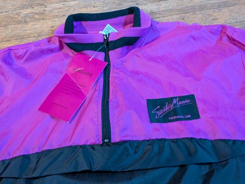 Vintage Hondaline Honda Windbreaker Jacket Flaws Holes Scooter Mania XL 90s 80s - Picture 2 of 11