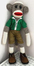 "Cargo Pants Carl" Sock Monkey New Handmade 20" with Pants, Jacket Shoes
