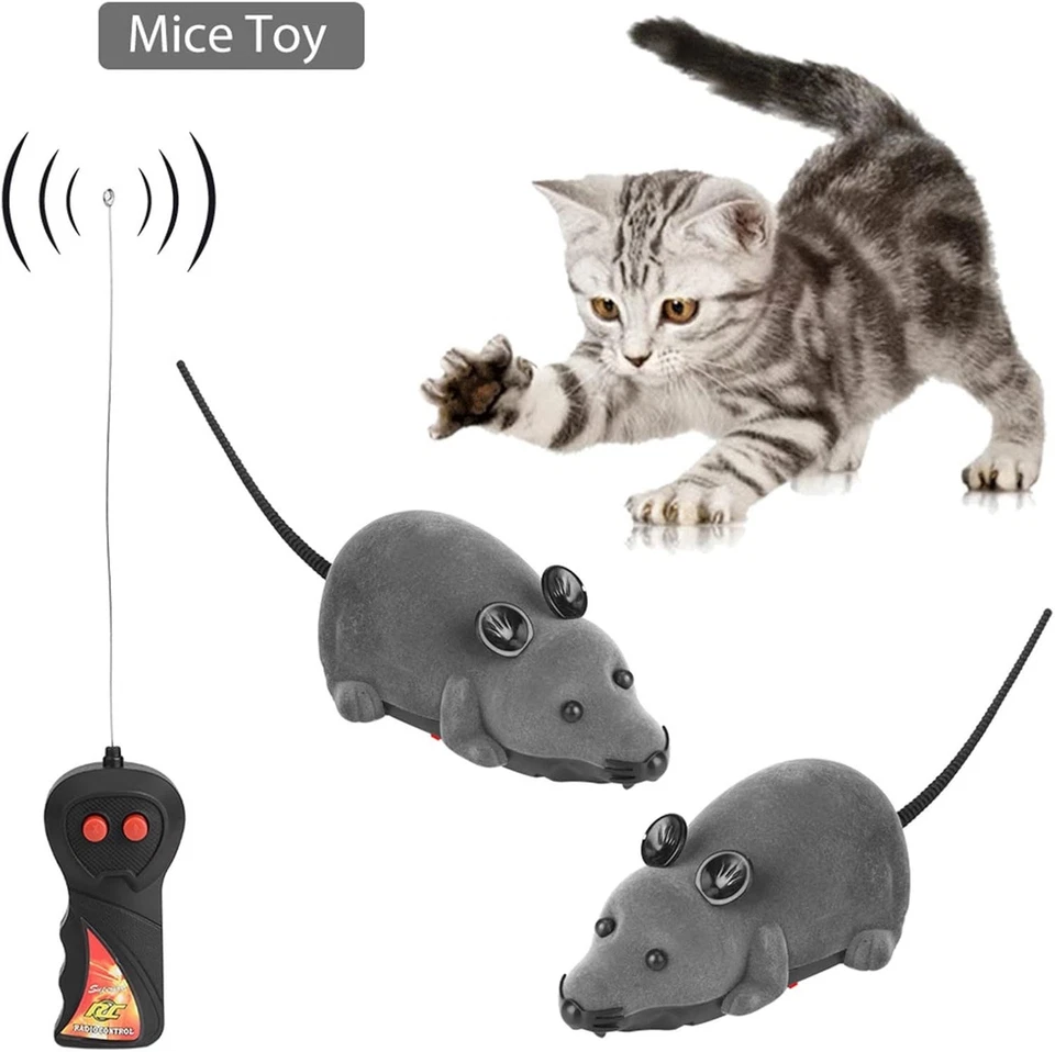 2025 New Electric Moving Mouse Cat Toys Remote Control Mouse Interactive Cat Toy - Image 3 of 4