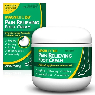 MagniLife DB Foot Cream, Calming Relief for 4 Ounce (Pack of 1), White 