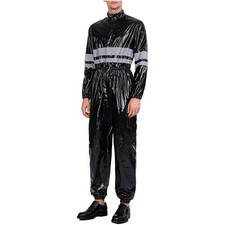 Mens Long Sleeve Coveralls Work Jumpsuit High-visibility Reflective Overalls