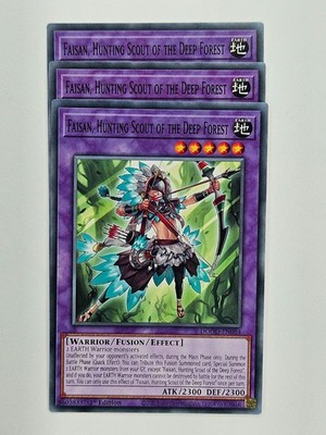 Yu Gi Oh - 3x DOOD-DE084 Faisan, Jagdspäher des tiefen Waldes - Common
