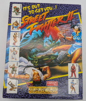Street Fighter 2 Amiga Big Box Spiel US Gold Capcom komplett getestet funktioniert