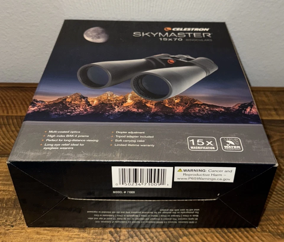 Celestron SkyMaster 15x70mm Astronomy Binoculars - Black - BRAND NEW - Image 3 of 3