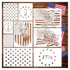 American Flag Stencil Star Stencils for Painting Union 50 Stars 1776 Military...