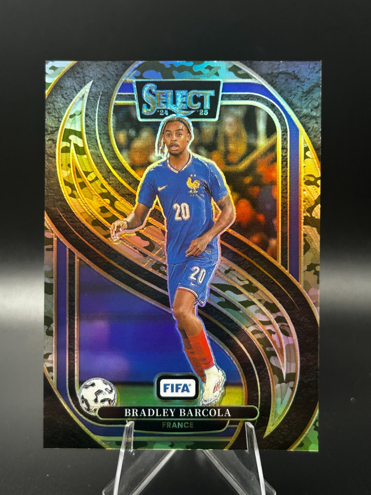 2024-25 Panini Select Fifa - Mezzanine Bradley Barcola Camo Prizm 027/135