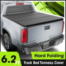 6.2 ft Hard 3-Fold Truck Bed Tonneau Cover For 15 - 25 Chevy Colorado GMC Canyon