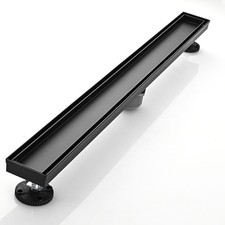 Linear Shower Floor Drain, Black 30 Inch 304 Stainless Steel 3229