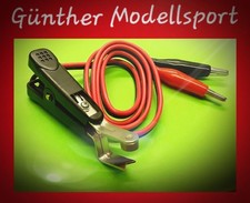 Glühkerzenstecker mit Anschlusskabel Krokoklemmen, 63652 Günther Modellsport