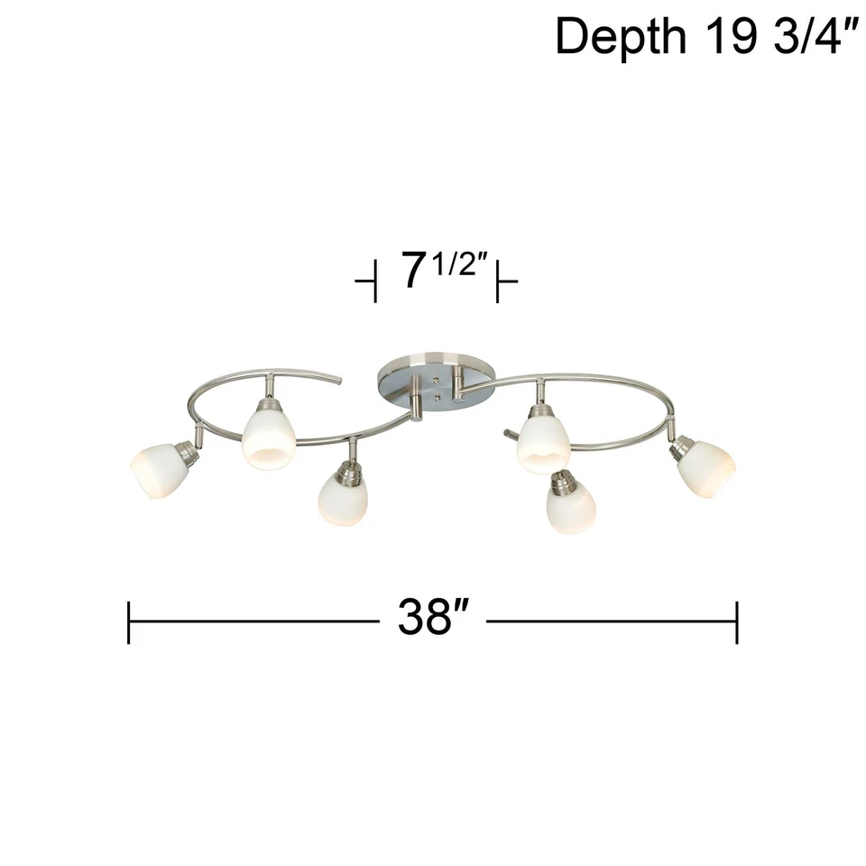 LED Pro Track Ascend 6 luces níquel cepillado onda S LED accesorio de pista Foto 4 de 4